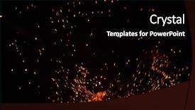  Presentation with flames - PPT layouts having orange glowing flying away particle background and a black colored foreground