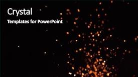  Presentation with flames - Cool new PPT layouts with orange glowing flying away particle backdrop and a black colored foreground