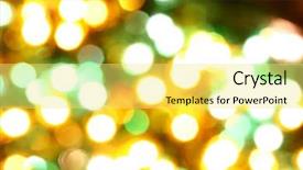  Presentation with gold bokeh - Slides having orange gold green blue - bokeh celebration background background and a  colored foreground