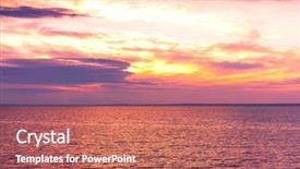  Presentation with illumination in industry - Presentation theme enhanced with orange gradiant color - bright illumination burning skies background and a coral colored foreground