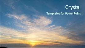  Presentation with skies - PPT theme with orange gradiant color - burning skies night is coming background and a ocean colored foreground