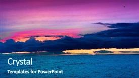  Presentation with night tapas - Cool new PPT theme with orange gradiant color - burning skies night is coming backdrop and a ocean colored foreground