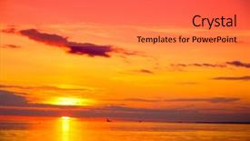  Presentation with twilight 3d - Audience pleasing slides consisting of orange gradiant color - cloudscape twilight sky backdrop and a coral colored foreground