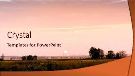  Presentation with sun bathers - Colorful theme enhanced with orange gradiant color - evening cloudscape setting sun backdrop and a light gray colored foreground