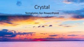  Presentation with target setting - Audience pleasing slides consisting of orange gradiant color - setting into the sea burning backdrop and a light blue colored foreground