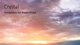  Presentation with sun radiation - Beautiful slides featuring orange gradiant color - setting sun night is near backdrop and a coral colored foreground