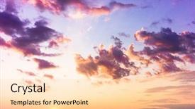  Presentation with skies - PPT theme having orange gradiant color - sunset in the sky burning background and a lemonade colored foreground