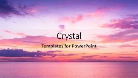  Presentation with sunset water dolphin - Slide set having orange gradiant color - sunset over water burning skies background and a lemonade colored foreground