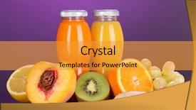  Presentation with fruit juice bottle - Cool new presentation theme with orange green - delicious multifruit juice backdrop and a gold colored foreground