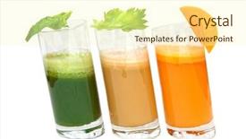  Presentation with orange green white - Cool new presentation theme with orange green - fresh juices from carrot celery backdrop and a  colored foreground