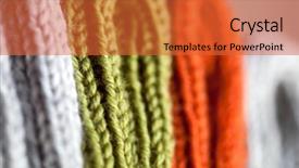  Presentation with wool - Slides having orange green and grey wool background and a red colored foreground