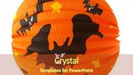  Presentation with lantern - Slide deck with orange-halloween-lantern-with-bats background and a crimson colored foreground