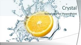  Presentation with spray - Amazing PPT layouts having orange in spray of water backdrop and a  colored foreground