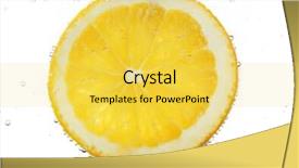  Presentation with orange slice - Slide deck consisting of orange in the water background and a yellow colored foreground