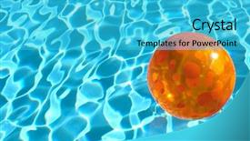  Presentation with beach ball - Audience pleasing PPT layouts consisting of red blue turquoise yellow - orange inflatable beach ball floating backdrop and a cyan colored foreground