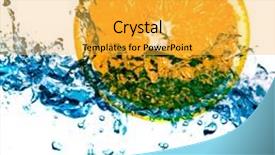  Presentation with water splash - Cool new presentation theme with vitamin minerals - orange into water splash backdrop and a yellow colored foreground