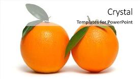  Presentation with orange - PPT theme with orange isolated on white background background and a white colored foreground