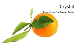 Presentation with 2018 goals text on white - PPT theme consisting of orange isolated on white room background and a white colored foreground
