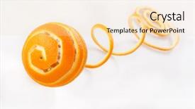  Presentation with orange peel isolated - Colorful PPT theme enhanced with orange isolated backdrop and a  colored foreground