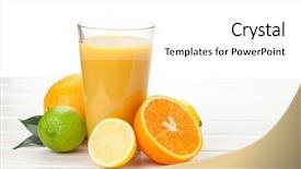  Presentation with orange fruit - Amazing PPT layouts having orange juice and citrus fruits backdrop and a white colored foreground