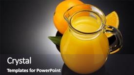  Presentation with orange fruit - Slide deck having orange juice and fruit on black background background and a dark gray colored foreground