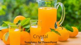  Presentation with orange juice - Cool new presentation theme with orange-juice-and-oranges backdrop and a gold colored foreground