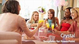  Presentation with baby shower - PPT layouts enhanced with orange juice at baby background and a red colored foreground