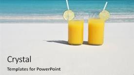  Presentation with bahamas - Amazing PPT theme having juice on the beach great backdrop and a light gray colored foreground