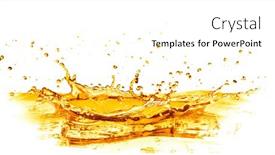  Presentation with orange juice - Beautiful theme featuring orange-juice-splash-isolated backdrop and a white colored foreground