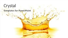  Presentation with orange juice - Beautiful slides featuring orange juice splash isolated backdrop and a cream colored foreground