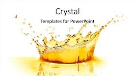  Presentation with orange life buoy splash water - Amazing PPT layouts having orange juice splash isolated backdrop and a white colored foreground