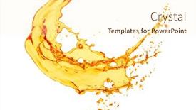  Presentation with orange juice - Presentation theme enhanced with orange-juice-splash-on-white background and a cream colored foreground