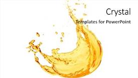  Presentation with orange juice - Presentation having orange juice splash on white background and a white colored foreground