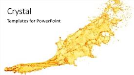  Presentation with orange juice - Presentation design having orange juice splash on white background and a  colored foreground