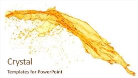  Presentation with orange life buoy splash water - Audience pleasing PPT layouts consisting of orange juice splash on white backdrop and a cream colored foreground