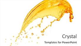  Presentation with orange juice - Slide deck featuring orange juice splash on white background and a white colored foreground