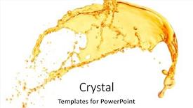  Presentation with orange life buoy splash water - Slides consisting of orange juice splash on white background and a  colored foreground