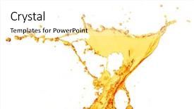  Presentation with orange juice - Presentation having orange juice splash on white background and a white colored foreground