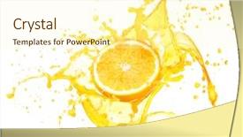  Presentation with orange juice - PPT layouts with orange juice splashing with its background and a cream colored foreground