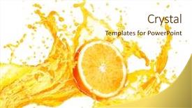  Presentation with orange juice - Cool new slides with orange juice splashing with its backdrop and a cream colored foreground