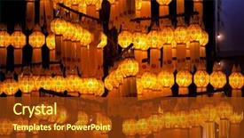  Presentation with lantern - Theme having orange lantern during festival thailand background and a  colored foreground