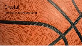  Presentation with leather - Beautiful slide deck featuring orange leather basketball backdrop and a red colored foreground