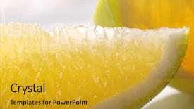  Presentation with citrus reticulata - Amazing PPT theme having orange lemon slice water - citrus backdrop and a  colored foreground