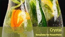  Presentation with summer - Audience pleasing slide deck consisting of orange lemon slice water - summer drink backdrop and a tawny brown colored foreground