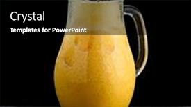  Presentation with mocktails - PPT layouts featuring orange-lemonade-in-jar background and a black colored foreground