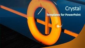 Presentation with rail - Cool new presentation theme with orange life buoy hanging backdrop and a ocean colored foreground