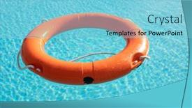  Presentation with blue orange - Cool new presentation theme with orange-lifebuoy-floating backdrop and a light blue colored foreground