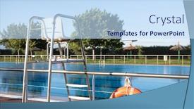  Presentation with blue orange - Slide deck featuring orange-lifebuoy-floating background and a sky blue colored foreground