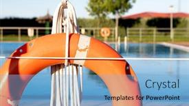  Presentation with orange - PPT layouts with orange-lifebuoy-hanging background and a light blue colored foreground