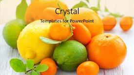  Presentation with orange lime - Amazing PPT layouts having orange lime green - citrus fresh fruit backdrop and a yellow colored foreground